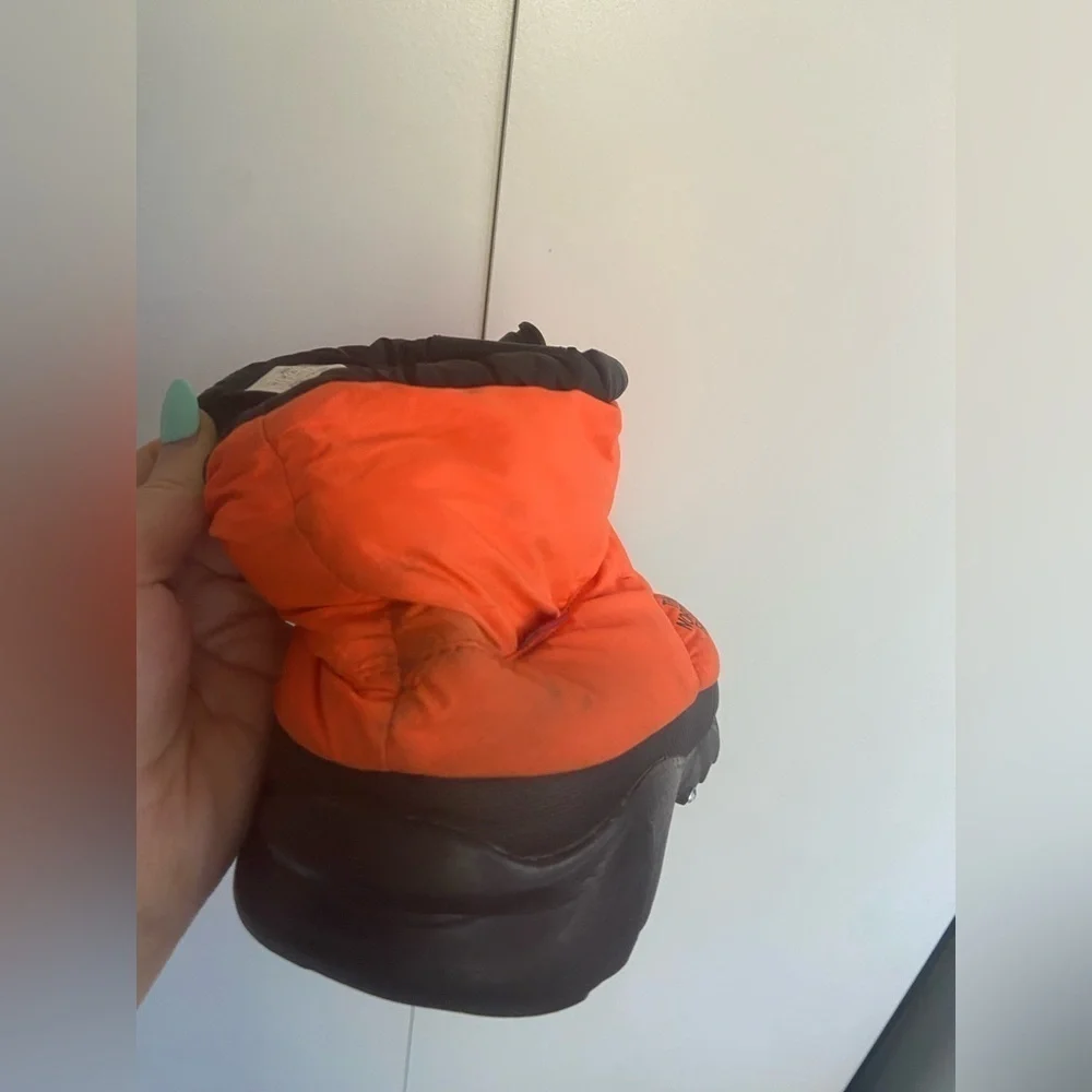 Supreme x TNF The North Face Leaves Nuptse Bootie Orange Box Logo Size 11